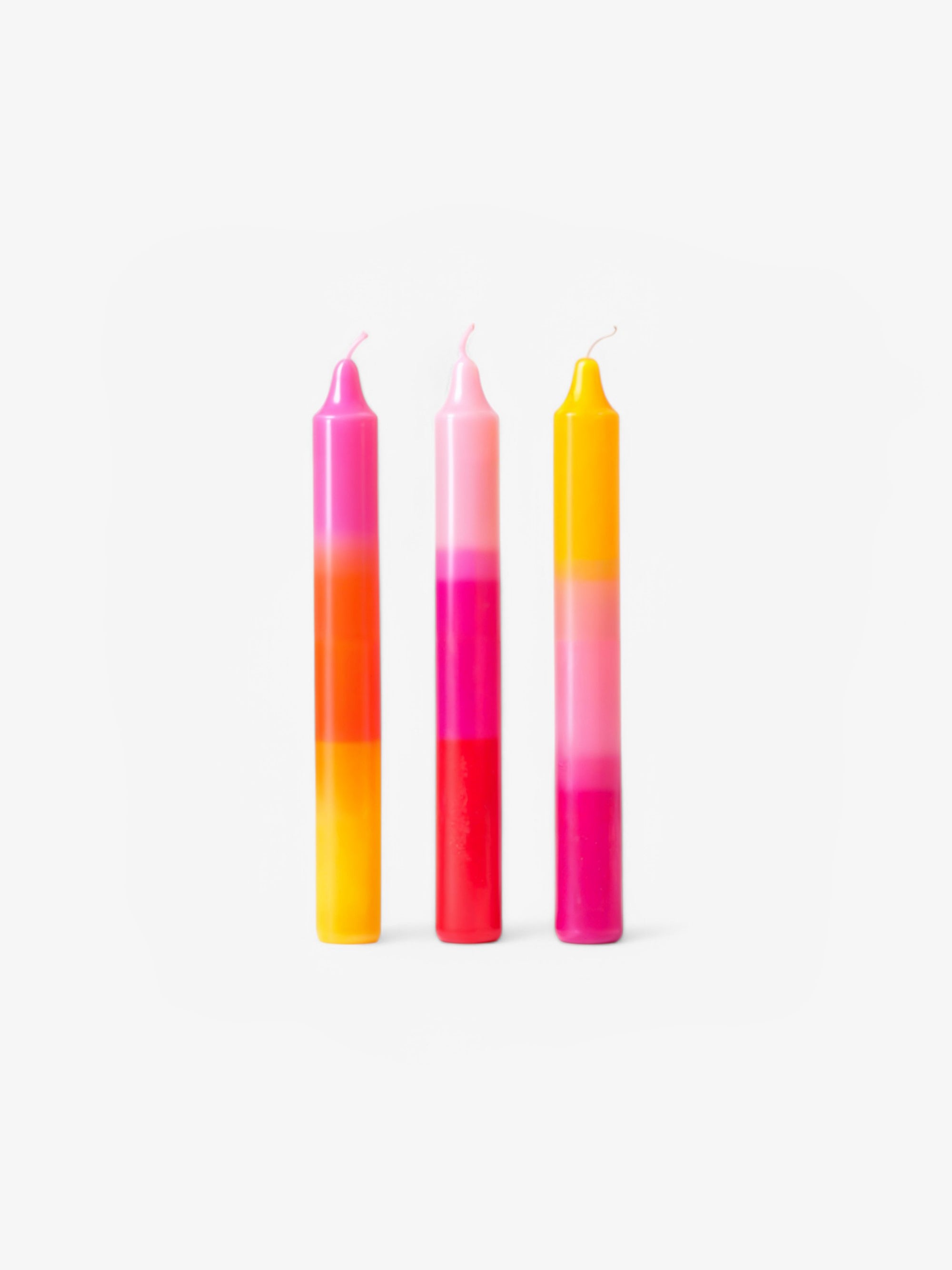 Color Block Taper Candle