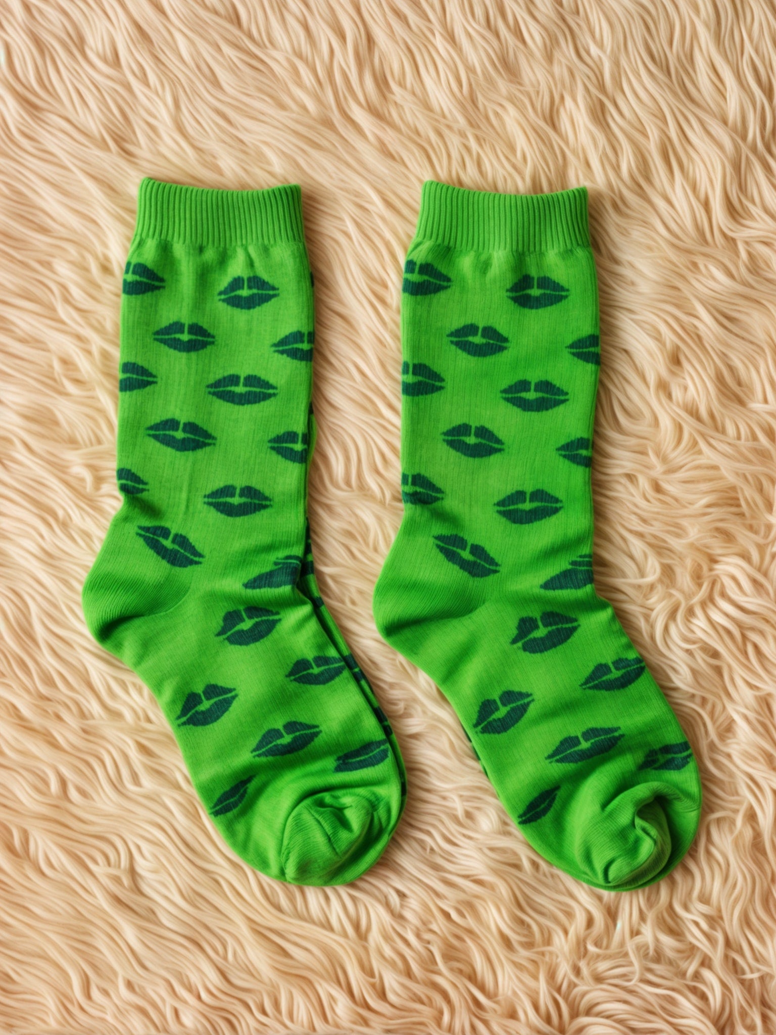 Calcetines con estampado de labios-zoom-2