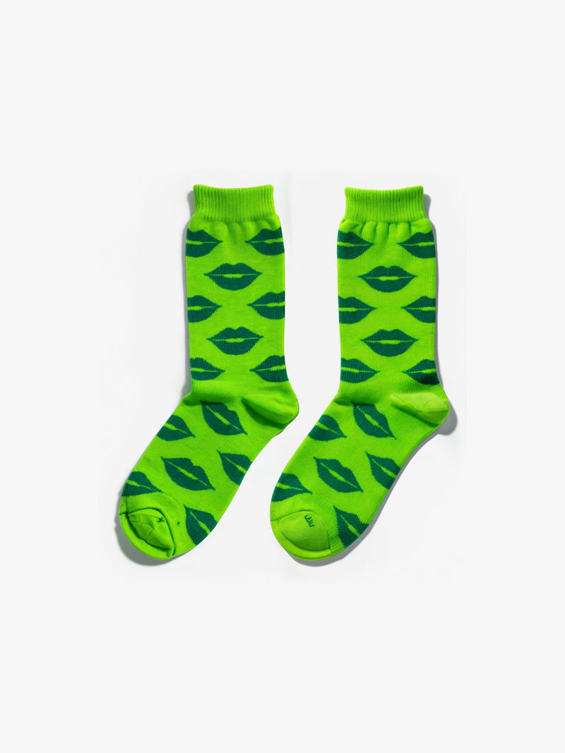 Calcetines con estampado de labios-zoom-