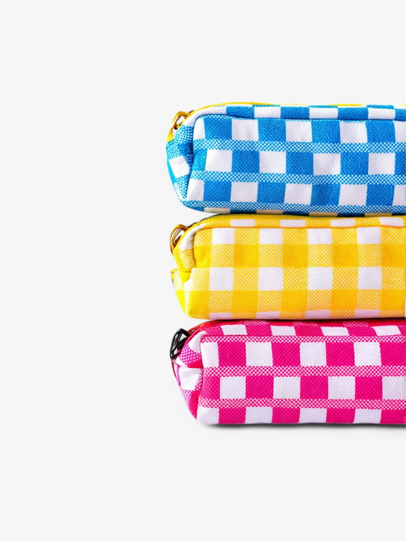 Checkered Pencil Pouch-zoom-