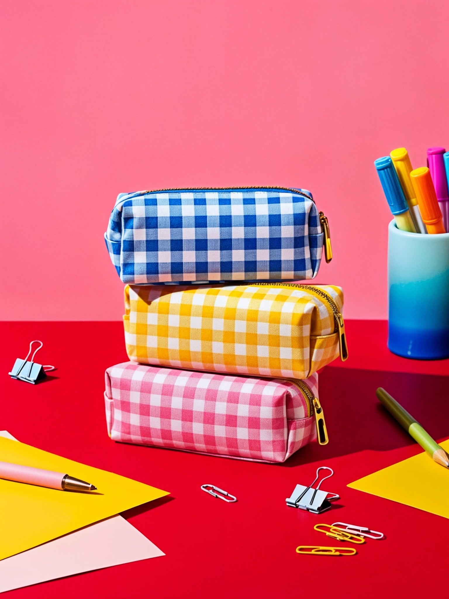 Checkered Pencil Pouch-zoom-5