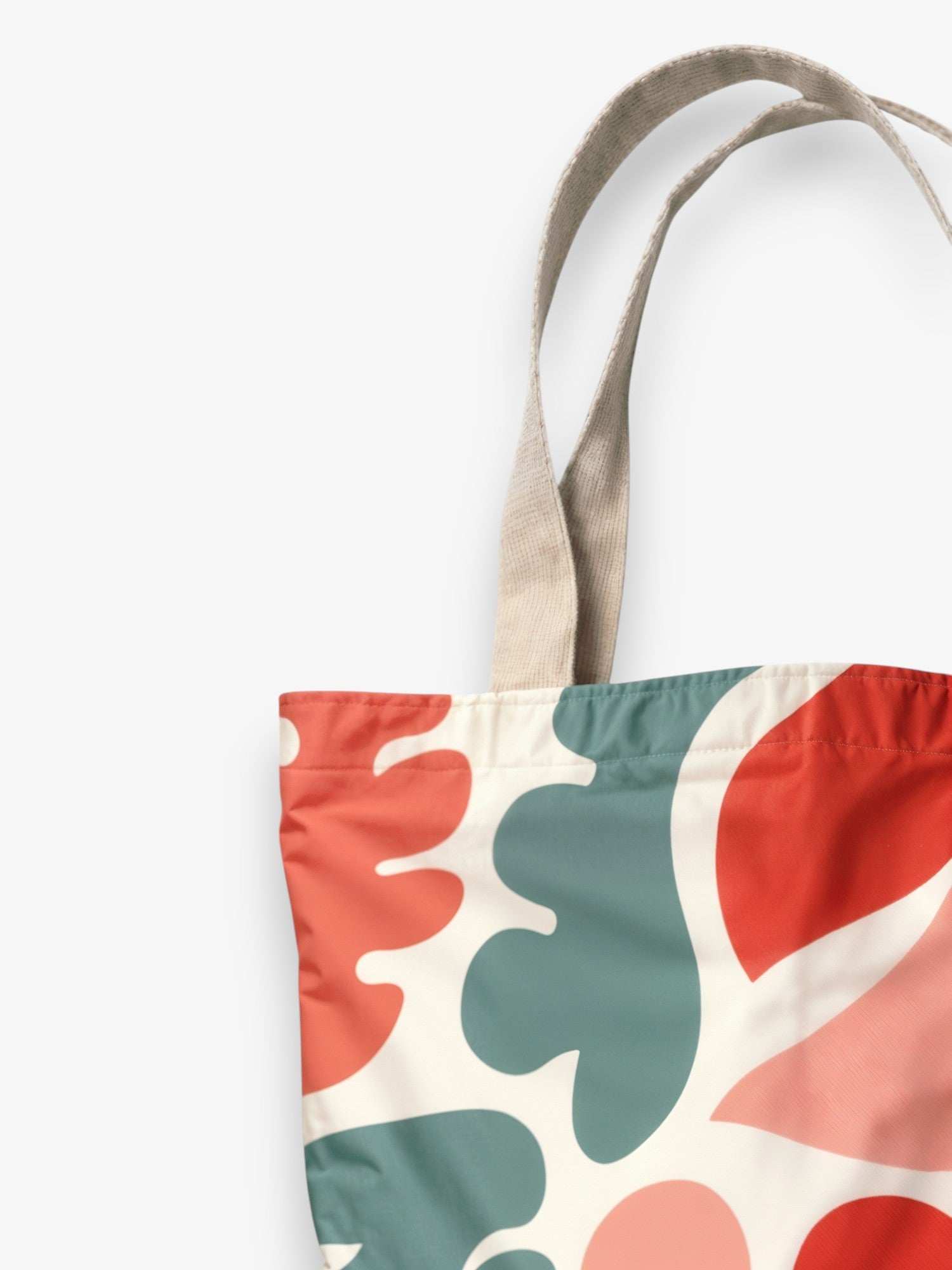 Abstract Leaf Print Tote-2