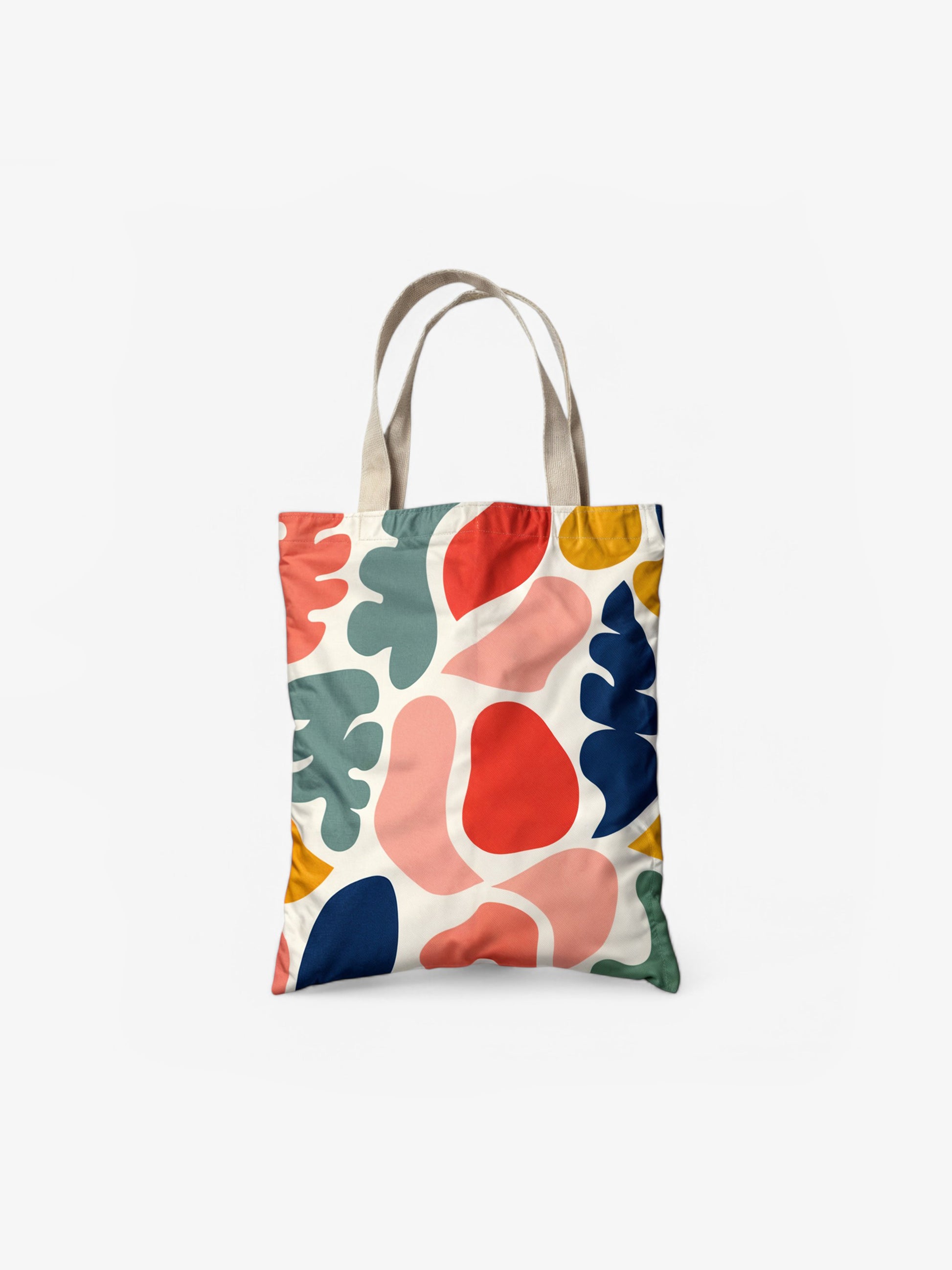 Abstract Leaf Print Tote-1