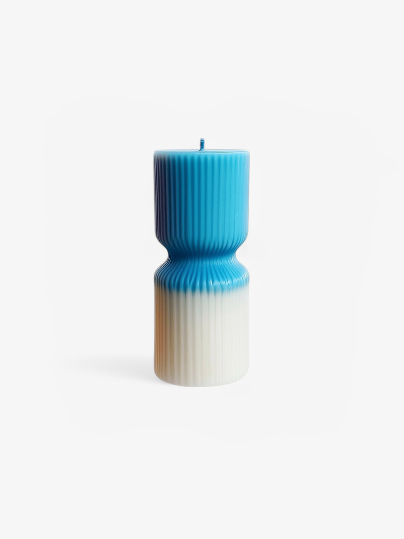 Vela de columna de dos tonos-zoom-