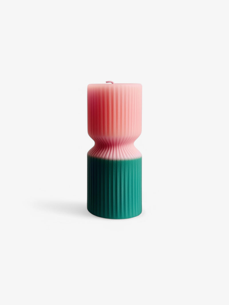 Vela de columna de dos tonos-zoom-