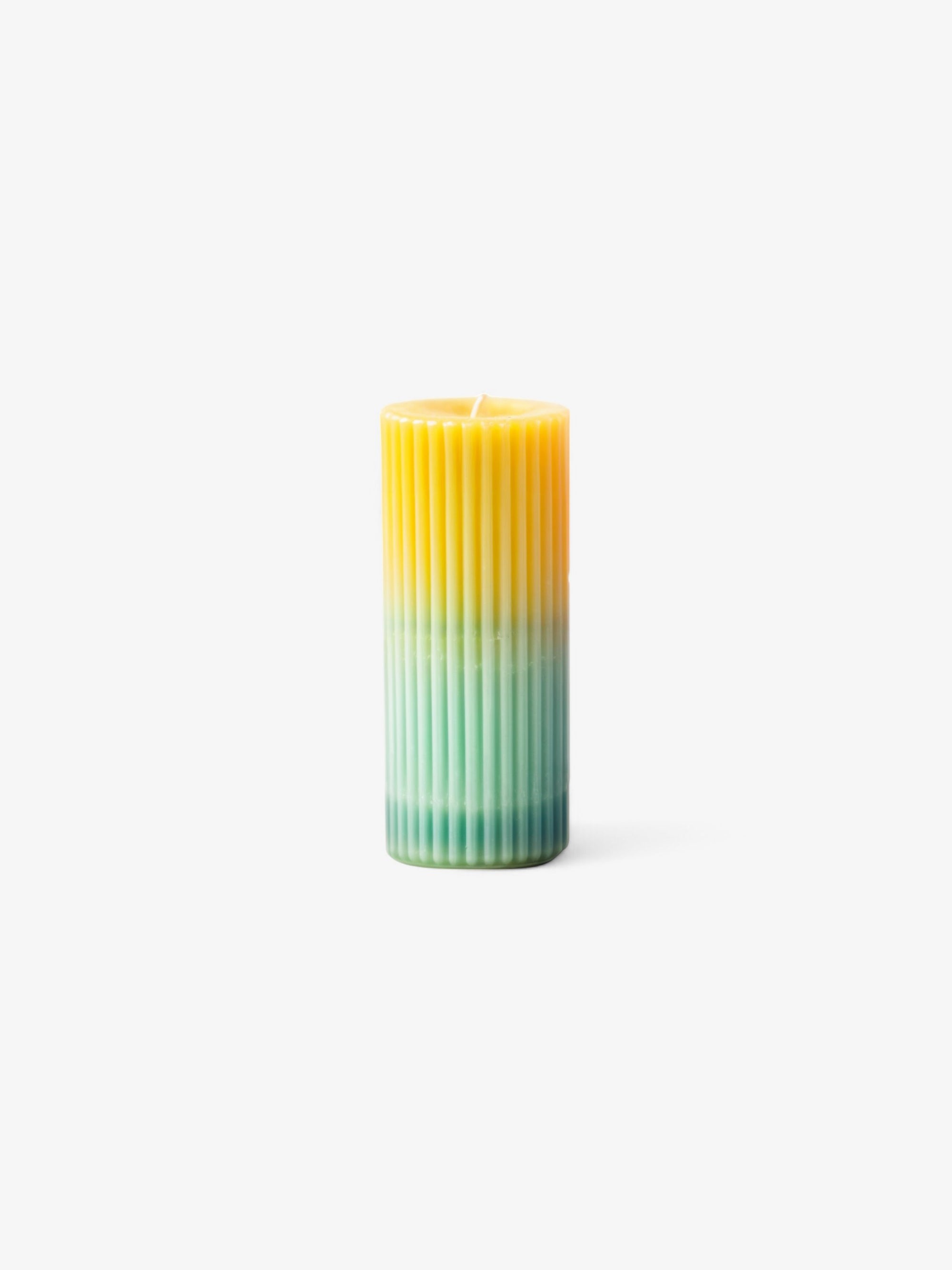 Ombre Ribbed Pillar Candle
