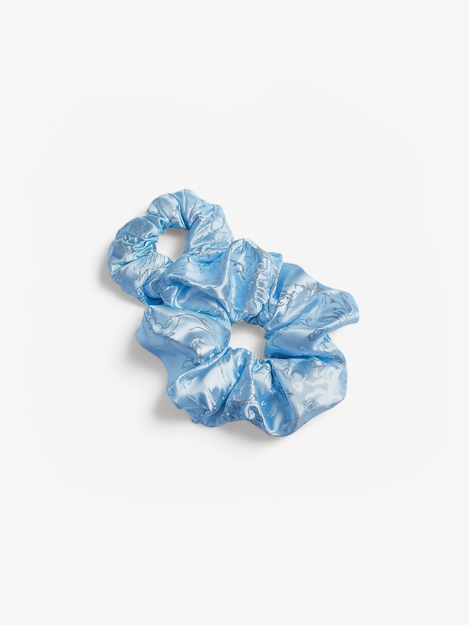 Floral Embossed Scrunchie-1