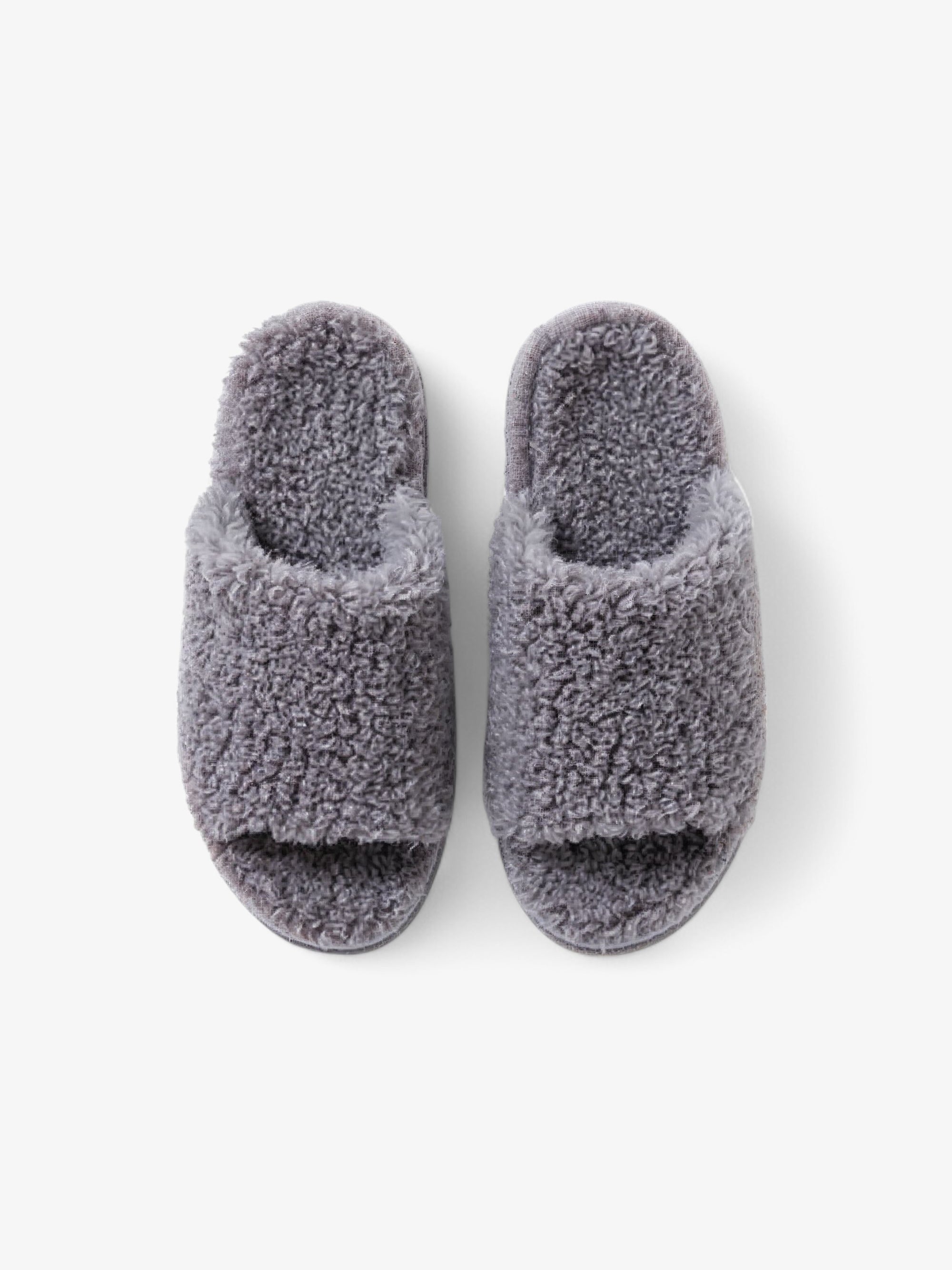 Pantuflas acogedoras con punta abierta-zoom-1
