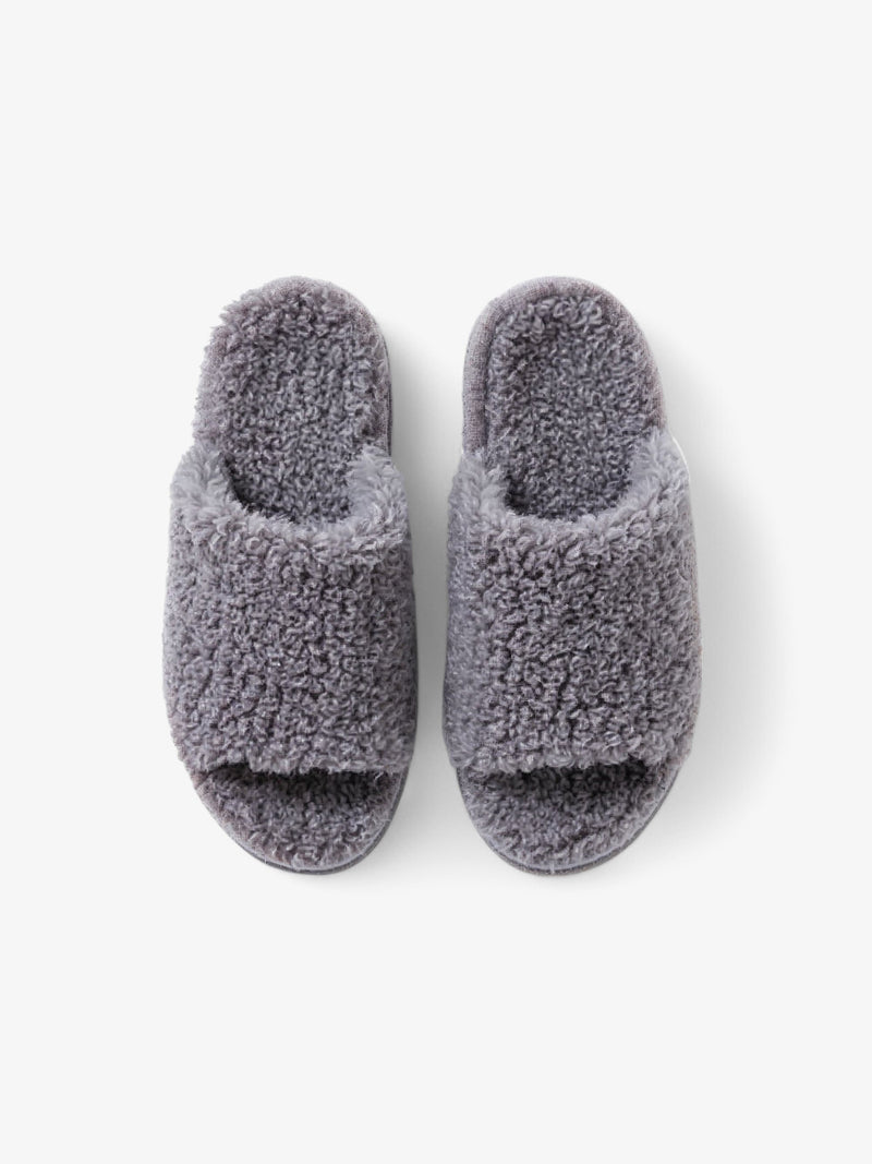 Pantuflas acogedoras con punta abierta-zoom-