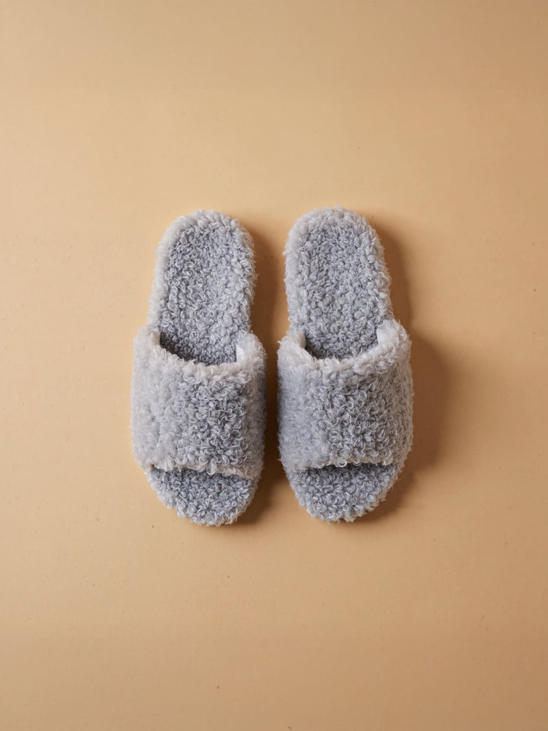 Pantuflas acogedoras con punta abierta-zoom-
